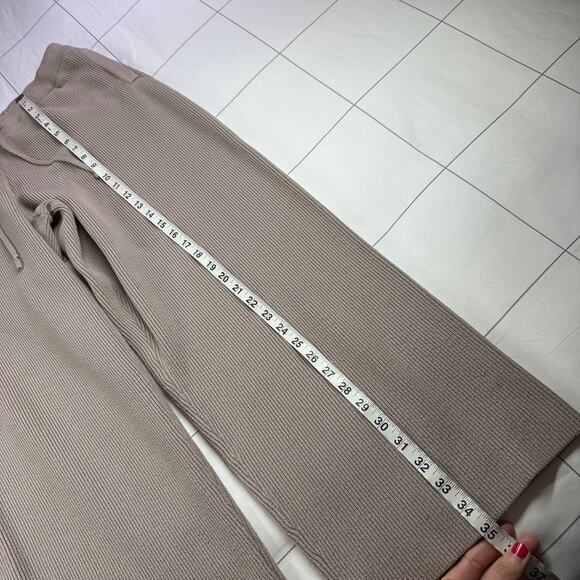 Figs Lounge Pants Womens XL Ribbed Knit Wide Leg Athleisure Drawstring Stretch - Picture 10 of 11